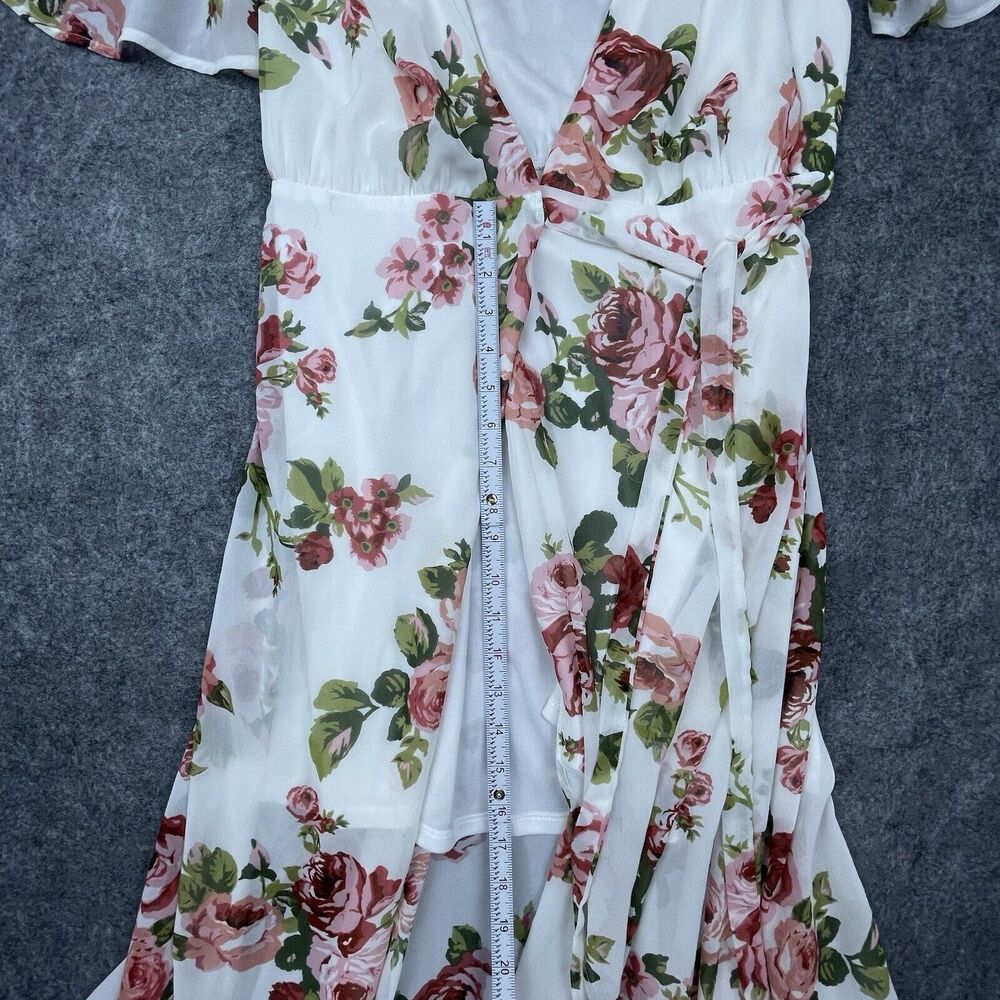 Show Me Your Mumu Dress Large Floral Maxi Boho Cottage Sheer Peasant Hi Low - Picture 7 of 7